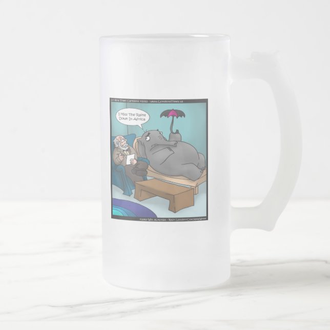 Funny Elephant in Therapy Mattglas Bierglas (Rechts)