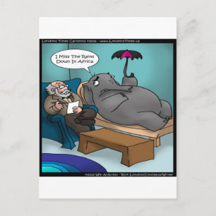 Funny Elephant in Therapy Postkarte