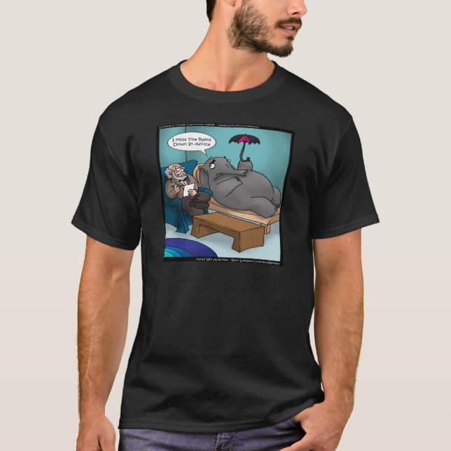 Funny Elephant in Therapy T-Shirt (Vorderseite)