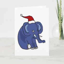 Funny Elephant in Weihnachtsmannmütze Weihnachten
