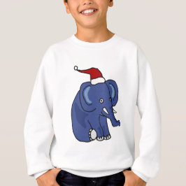 Funny Elephant in Weihnachtsmannmütze Weihnachten  T-Shirt