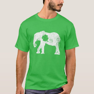 Funny Elephant St Patricks Day Kleeblatt Männer Fr T-Shirt