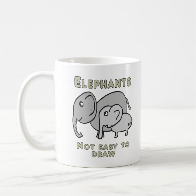 Funny Elephants Kaffeetasse (Links)