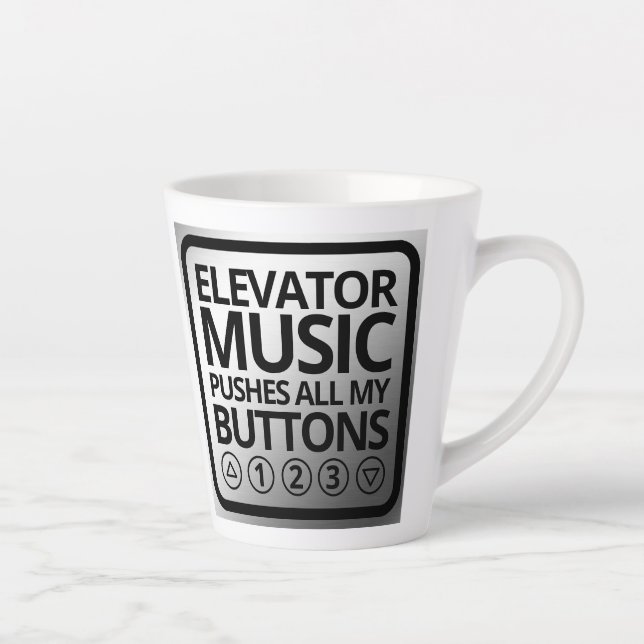 Funny Elevator Music drückt alle meine Tasten Milchtasse (Rechts)