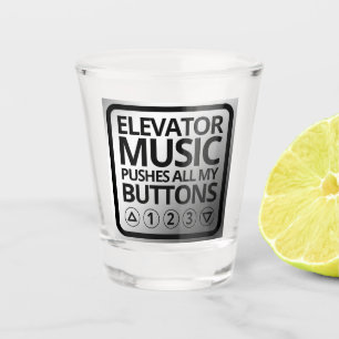 Funny Elevator Music drückt alle meine Tasten Schnapsglas
