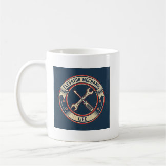 Funny Elevator Technician Gift - Mechanic Life Log Kaffeetasse