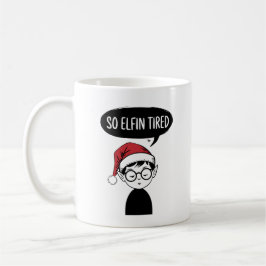 Funny ELF Christmas Morgens Kleine Geschenk Kaffeetasse