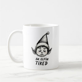 Funny ELF Christmas Morgens Kleine Geschenk Kaffeetasse