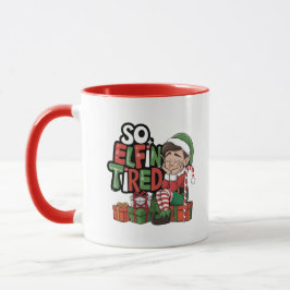 Funny ELF Christmas Morgens Kleine Geschenk Tasse