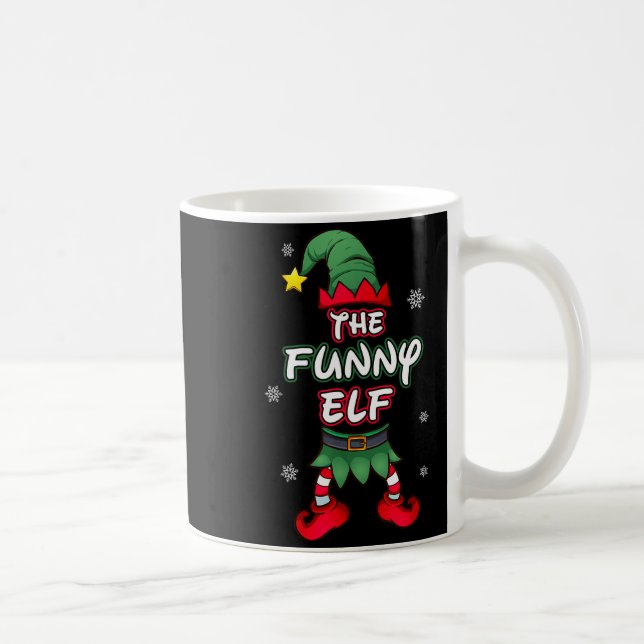 Funny Elf Christmas Pajamas Pjs Matching Family Gr Kaffeetasse (Rechts)