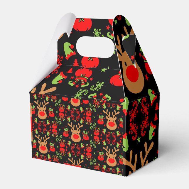 Funny Elf Christmas Wrapping Geschenkschachtel (Vorderseite)