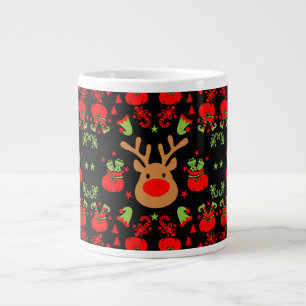Funny Elf Christmas Wrapping Jumbo-Tasse