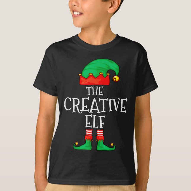 Funny Elf Family Christmas Creative Elf Sweater Me T-Shirt (Vorderseite)