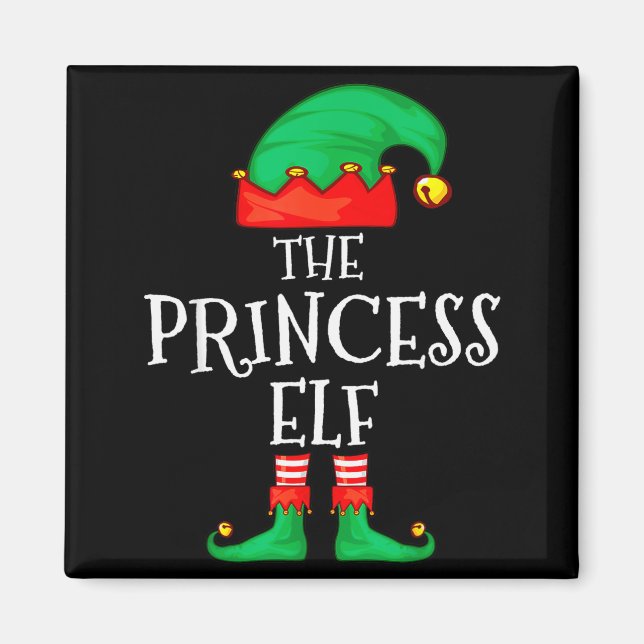 Funny Elf Family Christmas Princess Elf Sweater Me Magnet (Vorne)