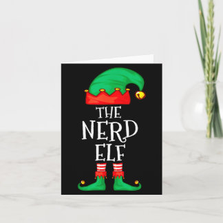 Funny Elf Family Christmas The Nerd Elf Sweater Me Karte