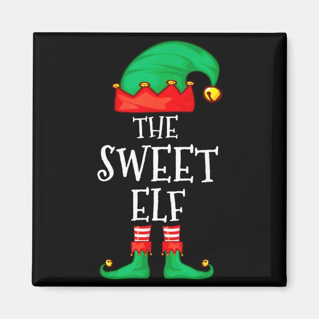 Funny Elf Family Christmas The Sweet Elf Sweater M Magnet (Vorne)