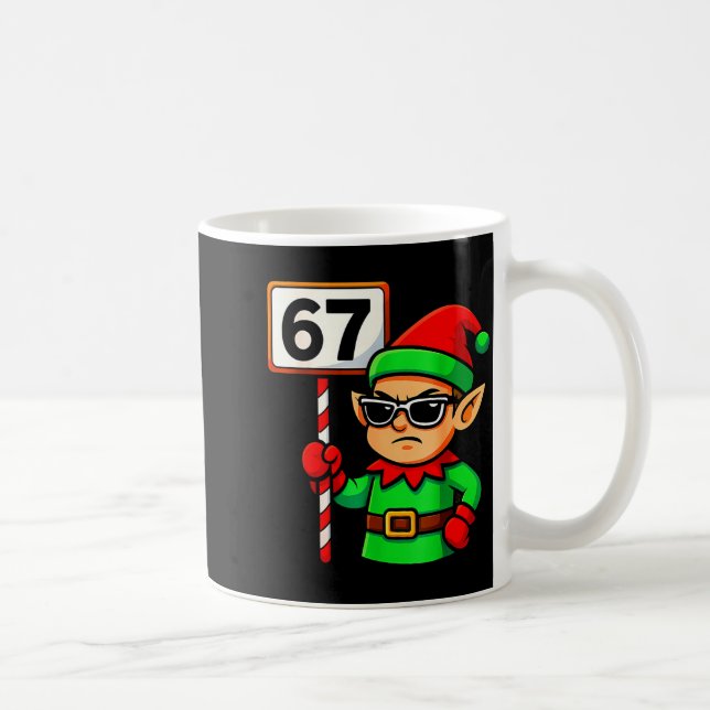 Funny Elf Six Seven 6 7 Meme Christmas Costume 67  Kaffeetasse (Rechts)