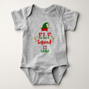 FUNNY ELF SQUAD - CHRISTMAS FUN BABY STRAMPLER