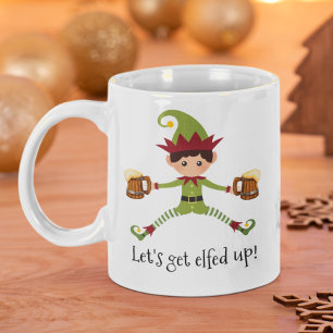 Funny Elf Weihnachten Lasst uns aufgehen Kaffeetasse