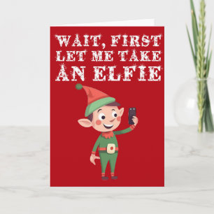Funny Elf Weihnachtspun Gelassen Ich nehme eine El Karte