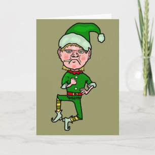 Funny Elfin Christmas Feiertagskarte