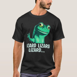 Funny Elio Lizard Button Meme T-Shirt