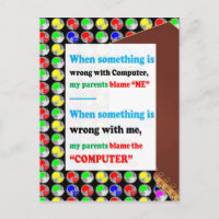FUNNY Eltern Computer-Schuld Game Jokes Comedy FUN