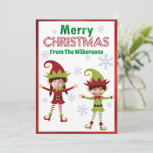 Funny Elves Custom Kids Fotos Frohe Weihnachten