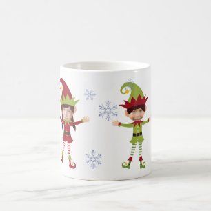 Funny Elves Niedliche Custom Kids Fotos Weihnachte Kaffeetasse