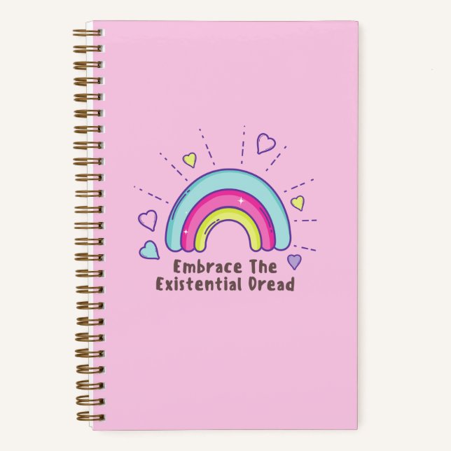 Funny Embrace für die existenzielle Dread Notizbuch (Vorderseite)