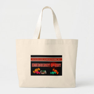 Funny Emergency Candy Safety First Jumbo Stoffbeutel