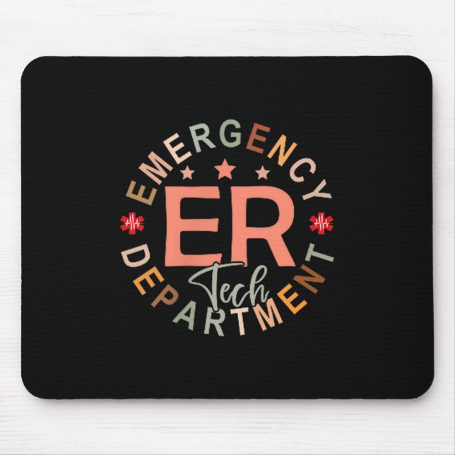 Funny Emergency Department Tech Emergency Room Tec Mousepad (Vorne)