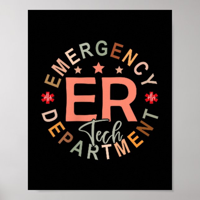 Funny Emergency Department Tech Emergency Room Tec Poster (Vorne)