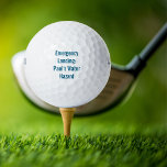 Funny Emergency Landing: [Name] Wassergefahr Golfball<br><div class="desc">Spaß auf die Spielwiese mit diesen ganz eigenen Golfbälle mit dem witzigen Satz: "Emergency Landing: Wassergefährdung" Perfekt für Golfspieler, die sich nicht zu ernst nehmen (und auf dem Weg ein paar verlieren), machen diese personalisierten Golfbälle das Spiel noch lustiger. Passen Sie es mit einem Namen oder Spitznamen an; Fun Aviation...</div>