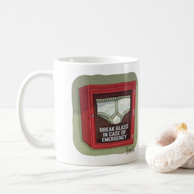 Funny Emergency Underpanants Kaffeetasse (Mit Donut)