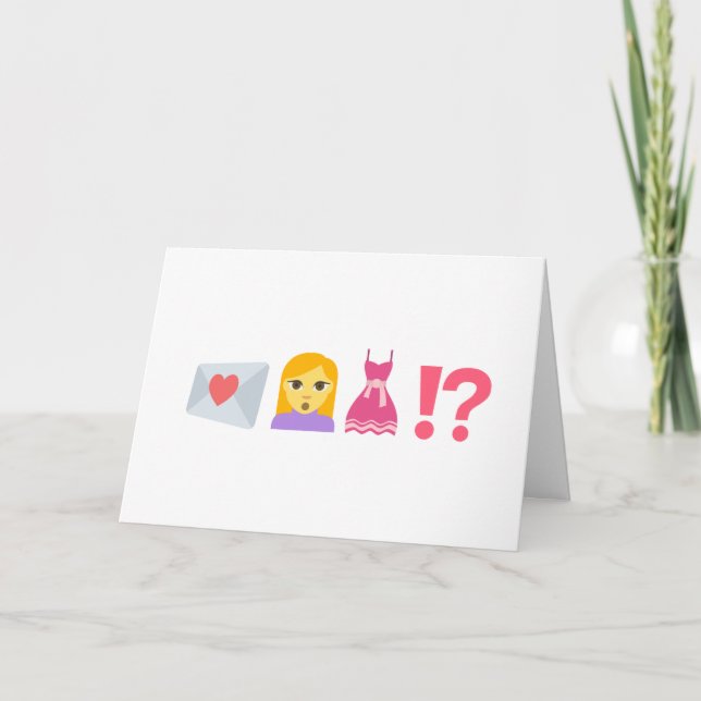 Funny Emoji Bridesmaid-Anfrage Einladung (Vorderseite)