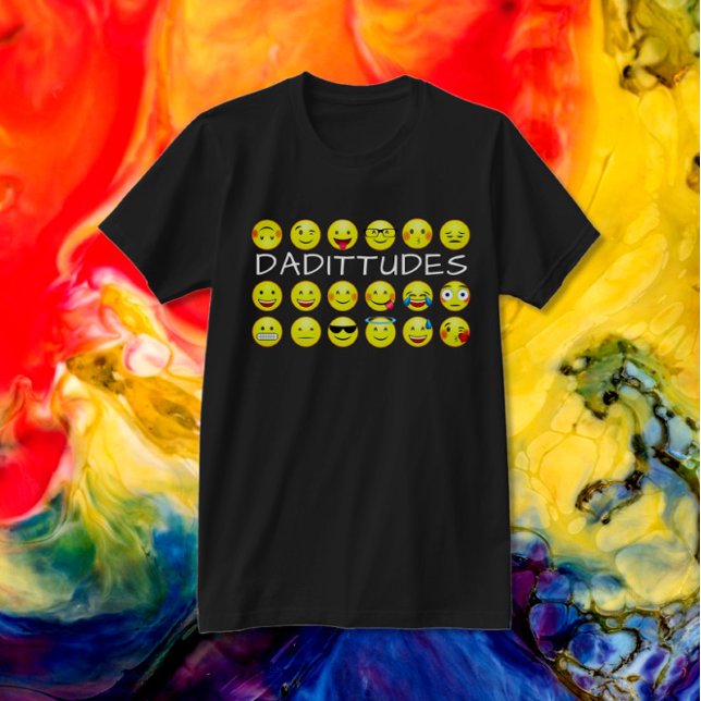 Funny Emoji Dadittude T-Shirt (Von Creator hochgeladen)