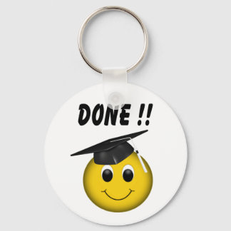 Funny Emoji "Done" Abschluss Schlüsselanhänger