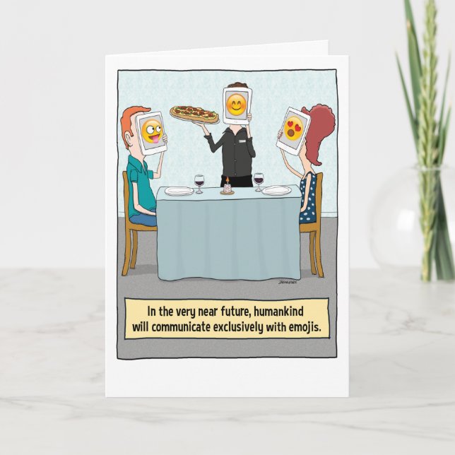 Funny Emoji Faces Geburtstag Karte (Vorderseite)