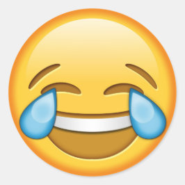 Funny emoji glänzend rund Aufkleber
