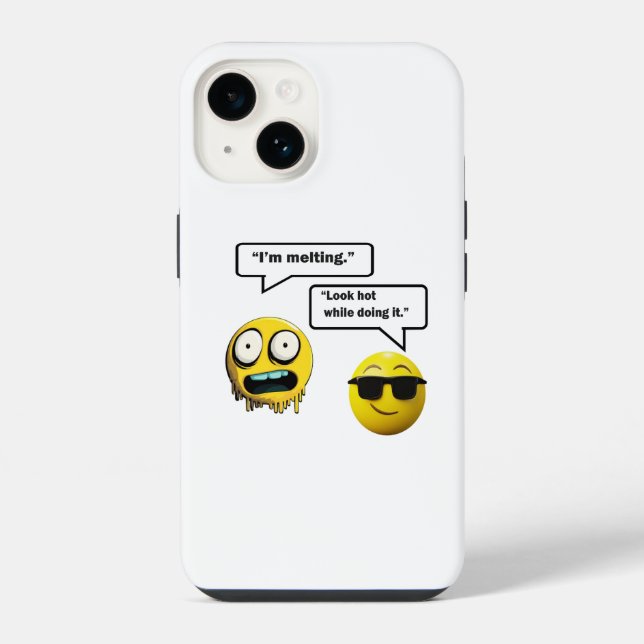 Funny Emoji iPhone / iPad Case Hülle (Rückseite)