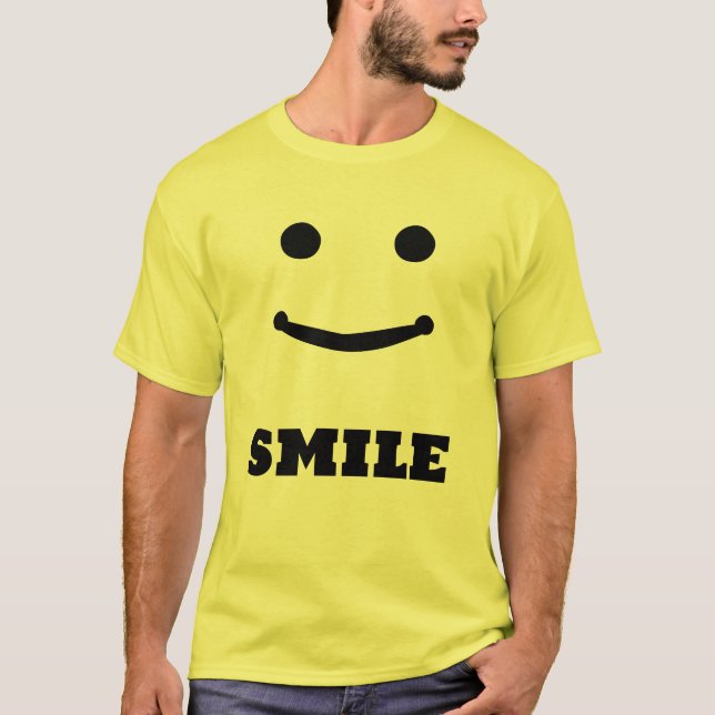 Funny Emoji lächelnd Gesicht T-Shirt (Vorderseite)
