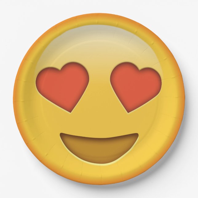 Funny Emoji Papierplatte Pappteller (Vorderseite)