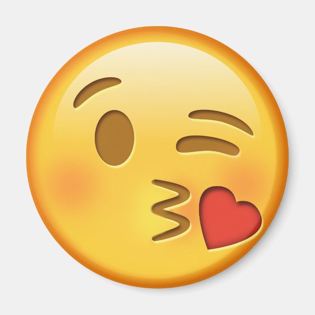 Funny emoji Rundmagnet Magnet (Vorne)