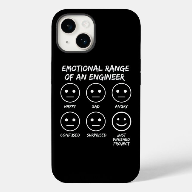 Funny Emotional Range eines Ingenieurlüfters Case-Mate iPhone Hülle (Rückseite)