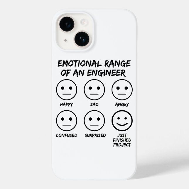 Funny Emotional Range eines Ingenieurlüfters Case-Mate iPhone Hülle (Rückseite)