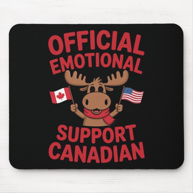 Funny Emotional Support Canadian Hockey Player Coa Mousepad (Vorne)