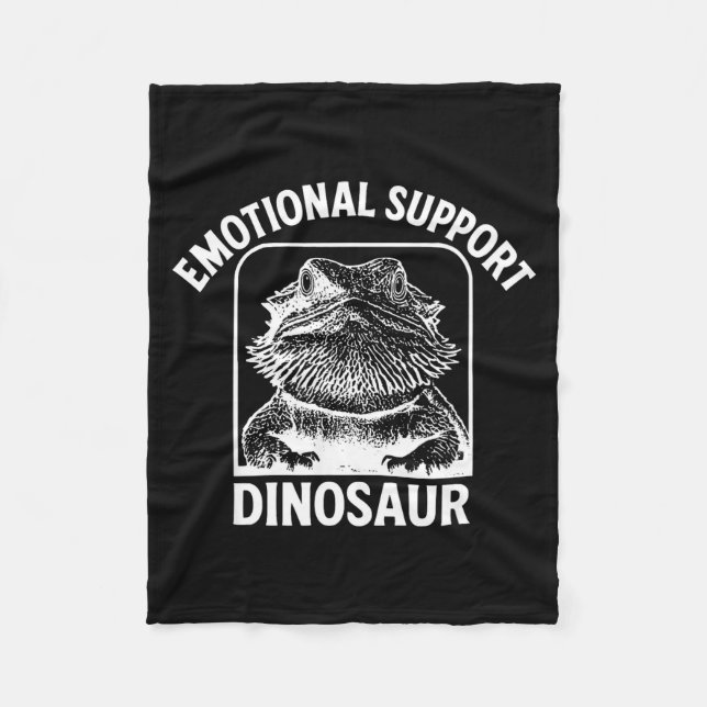 Funny Emotional Suprt Dinosaur  Fleecedecke (Vorderseite)