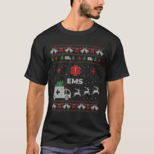 Funny EMS Paramedical Ugly Christmas Sweater T-Shirt