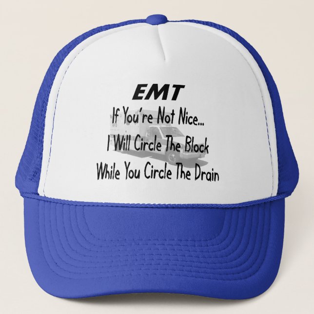 Funny EMT T - Shirt & Geschenke Truckerkappe (Vorderseite)